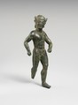 Bronze statuette of a striding warrior, Bronze, Etruscan
