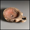 Terracotta oil lamp, Terracotta, Roman, Cypriot