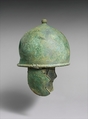 Bronze jockey-type helmet with cheek-guards, Bronze, Etruscan