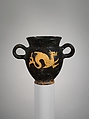 Terracotta kantharos (drinking cup), Terracotta, Etruscan