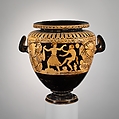 Terracotta stamnos (jar), Attributed to the Captives Group, Terracotta, Faliscan