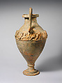 Terracotta neck-amphora (jar), Attributed to the Bolsena Group, Terracotta, Etruscan