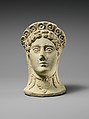 Terracotta head of a woman, Terracotta, Etruscan