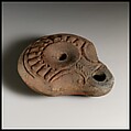 Terracotta oil lamp, Terracotta, Roman