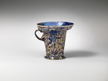 Glass modiolus (one-handled drinking cup), Glass, Roman