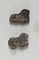 Two silver clasps with lions, Silver, Etruscan