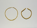 Gold necklace of linked strands, Gold, Etruscan