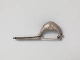 Silver navicella-type fibula (safety pin), Silver, Etruscan