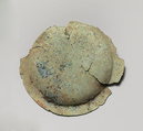 Miniature bronze shield, Bronze, Etruscan, Vulci