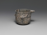 Steatite vase with spout and lugs, Steatite, Minoan