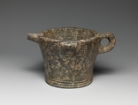 Serpentine bowl with spout and handle, Serpentine, Minoan