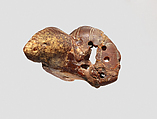 Pendant: winged female head, Amber, Italic