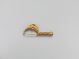 Gold sanguisuga-type fibula (safety pin), Gold, Etruscan