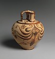 Terracotta stirrup jar with octopus, Terracotta, Helladic, Mycenaean