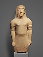 Limestone male figure in Egyptian dress, Limestone, Cypriot