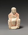 Limestone statuette of a seated female figure, Limestone, Cypriot