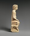 Limestone statue of an enthroned youth, Limestone, Cypriot