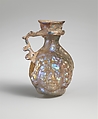 Glass double head-shaped flask, Glass, Roman