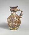 Glass double head-shaped flask, Glass, Roman