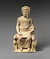 Limestone statue of an enthroned youth, Limestone, Cypriot