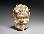 Marble head of a satyr, Marble, Pentelic ?, Greek