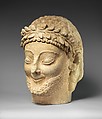 Limestone male head, Limestone, Cypriot