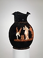 Terracotta oinochoe (jug), Terracotta, Greek, Attic
