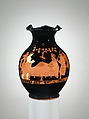 Terracotta oinochoe (jug), Terracotta, Greek, Attic