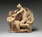 Terracotta relief probably from a funnel vase, Terracotta, Greek, South Italian, Apulian, Canosan