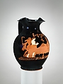 Terracotta oinochoe (jug), Terracotta, Greek, Attic