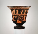 Terracotta calyx-krater (bowl for mixing wine and water), Attributed to the Nekyia Painter, Terracotta, Greek, Attic