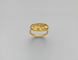 Gold ring, with stone missing from bezel, Gold, Etruscan