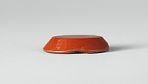 Jasper intaglio: Head of Medusa, Jasper, red, Roman