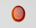 Carnelian intaglio: Standing Anubis, Carnelian, Roman