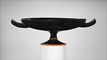 Terracotta kylix (drinking cup), Attributed to the Brygos Painter, Terracotta, Greek, Attic