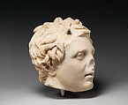 Marble head of a boy, Marble, Island, Roman