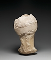 Marble head of a girl from a small statue, Marble, Island, Greek