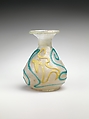 Glass snake-thread dropper flask, Glass, Roman