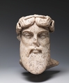 Marble head of a god, probably Dionysos, Marble, Roman