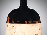 Terracotta lekythos (oil flask), Attributed to the Eretria Painter, Terracotta, Greek, Attic