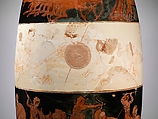 Terracotta lekythos (oil flask), Attributed to the Eretria Painter, Terracotta, Greek, Attic