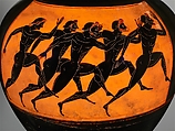 Terracotta Panathenaic prize amphora, Attributed to the Euphiletos Painter, Terracotta, Greek, Attic