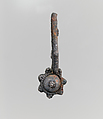 Earrings, Pendant: silver - sheet; wire - beaded; granulation.  Loop: silver, rod; wire - beaded; granulation.  Suspension Loop: silver, rod., Roman