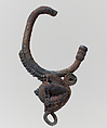 Earrings, Pendant: silver - sheet; wire - beaded; granulation.  Loop: silver, rod; wire - beaded; granulation.  Suspension Loop: silver, rod., Roman