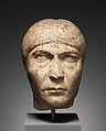 Marble portrait head of a woman, Marble, Roman