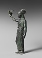 Bronze statuette of Athena flying her owl, Bronze, Greek