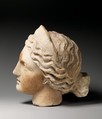 Marble head of a goddess wearing a diadem, Marble, Roman