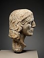 Marble head of a man, Marble, Roman