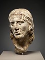 Marble head of a man, Marble, Roman