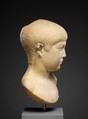Marble portrait bust of a boy, Marble, Roman